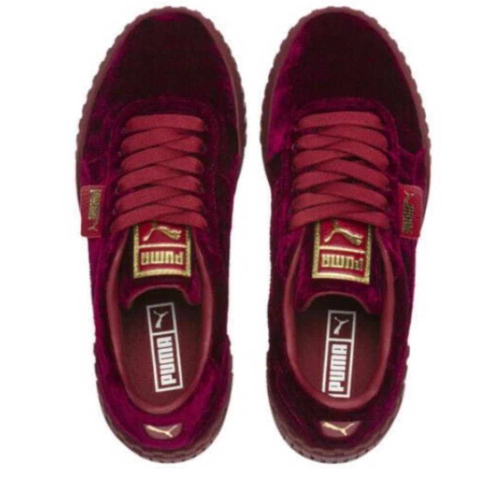 Puma Luxury Wine Velvet Creeper NEW Sneaker Shoes - Picture 3 of 9
